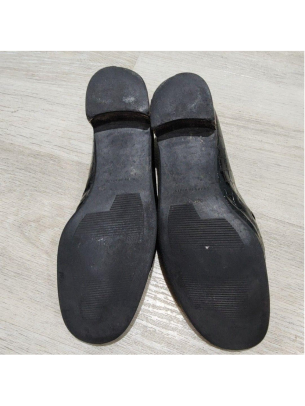 Stuart Weitzman Shoes Womens 7 Black Croc Embossed Loafer Flats Slip On Casual - Picture 10 of 10